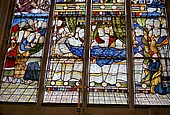 La Martyre, church enclosure, stained glass window